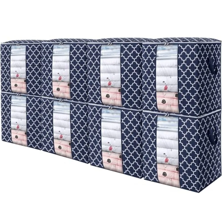 Storage Bags 8 Pack/100L Large Blanket Clothes Organization and Storage Containers for Comforters, Bedding, Foldable Organizer
Storage Bags 8 Pack/100L Large Blanket Clothes Organization and Storage Containers for Comforters, Bedding, Foldable Organizer