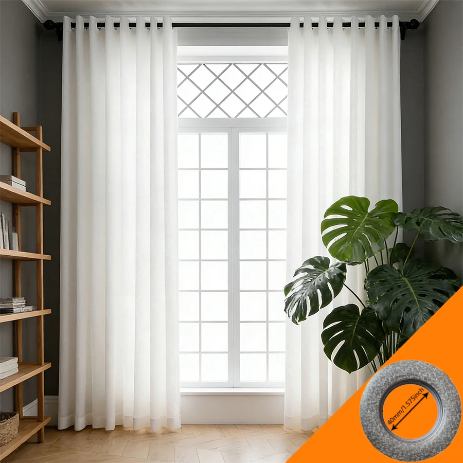 2Pcs Natural Linen Look Sheer Curtain Semi Sheer Grommet Top Tulle Curtains for Home Decor Living Room Bedroom
2Pcs Natural Linen Look Sheer Curtain Semi Sheer Grommet Top Tulle Curtains for Home Decor Living Room Bedroom
