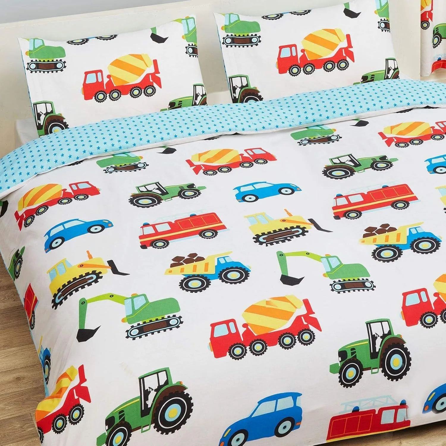 Kids Boys Construction Vehicle Duvet Cover Set Reversible Blue Star Truck Print Soft Microfiber Bedding Set Pillow Covers
Kids Boys Construction Vehicle Duvet Cover Set Reversible Blue Star Truck Print Soft Microfiber Bedding Set Pillow Covers