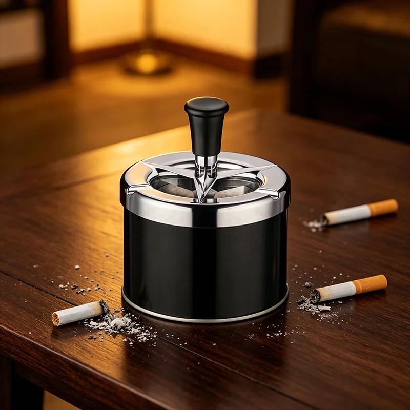 Cool Ashtray Stainless Steel Push Down Spinning Ashtray Self-Cleaning Ashtray With Lid Cover Ash Tray for Cigarette Smoking
Cool Ashtray Stainless Steel Push Down Spinning Ashtray Self-Cleaning Ashtray With Lid Cover Ash Tray for Cigarette Smoking