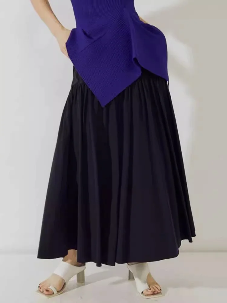 High Waist A-Line Midi Skirt Black Fish Tail Design Casual Drawstring Polyester Spring Summer Style Versatile Skirt
High Waist A-Line Midi Skirt Black Fish Tail Design Casual Drawstring Polyester Spring Summer Style Versatile Skirt