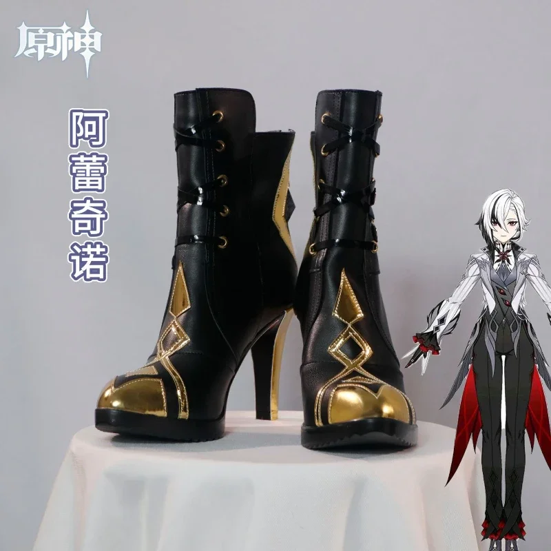 Game Impact Arlecchino Bandage High Heels Short Boot Cosplay High Heel Boots Shoes Halloween For Girl Boy PU Leather Shoes
Game Impact Arlecchino Bandage High Heels Short Boot Cosplay High Heel Boots Shoes Halloween For Girl Boy PU Leather Shoes