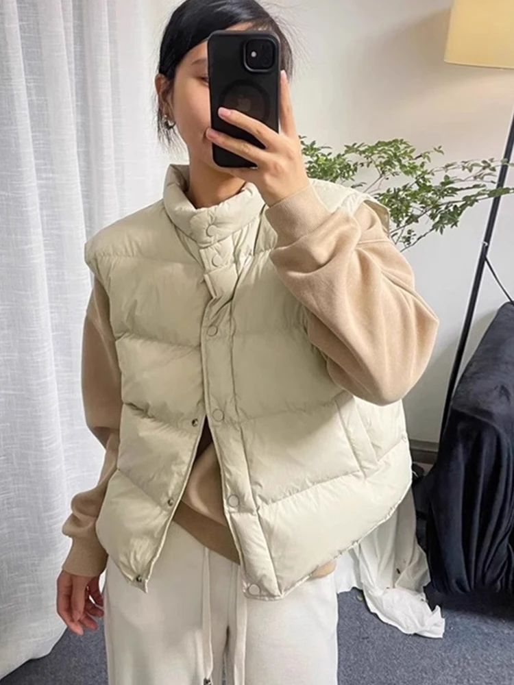 Faionable High-End down Vest Comfortable Warm Svel Single-Button Autumn Winter Cotton Jaet Youthful All-Match Vest
Faionable High-End down Vest Comfortable Warm Svel Single-Button Autumn Winter Cotton Jaet Youthful All-Match Vest