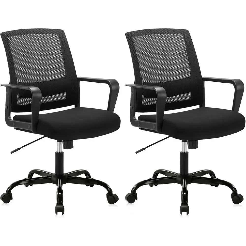 Комплект из 2-х офисных кресел Executive Mesh с сетчатой спинкой, поясничной поддержкой и функцией вращения, черные, для домашнего офиса
Комплект из 2-х офисных кресел Executive Mesh с сетчатой спинкой, поясничной поддержкой и функцией вращения, черные, для домашнего офиса