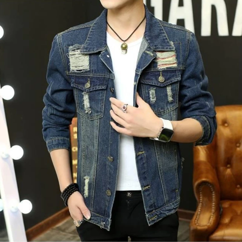 Приталенные мужские джинсовые пальто с лацканами, роскошная корейская дизайнерская верхняя одежда, винтажная потертая японская мужская джинсовая куртка в стиле пастушки, мужская одежда в стиле ретро-рок
Приталенные мужские джинсовые пальто с лацканами, роскошная корейская дизайнерская верхняя одежда, винтажная потертая японская мужская джинсовая куртка в стиле пастушки, мужская одежда в стиле ретро-рок