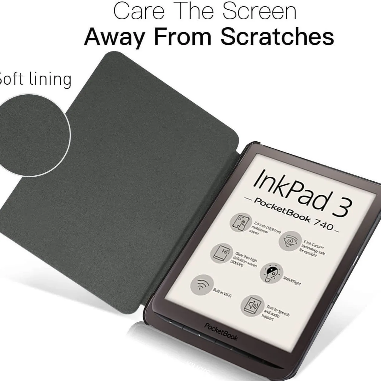 Case for 7.8" PocketBook Inkpad 3/Inkpad 3 Pro/Inkpad 740 Color, Model:PB740/740 Pro/740 Color, Flip Portable Protective Cases
Case for 7.8" PocketBook Inkpad 3/Inkpad 3 Pro/Inkpad 740 Color, Model:PB740/740 Pro/740 Color, Flip Portable Protective Cases