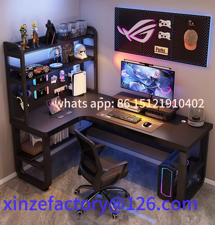 Customizable corner gaming table desktop home computer table double desk bookshelf integrated bedroom corner desk
Customizable corner gaming table desktop home computer table double desk bookshelf integrated bedroom corner desk