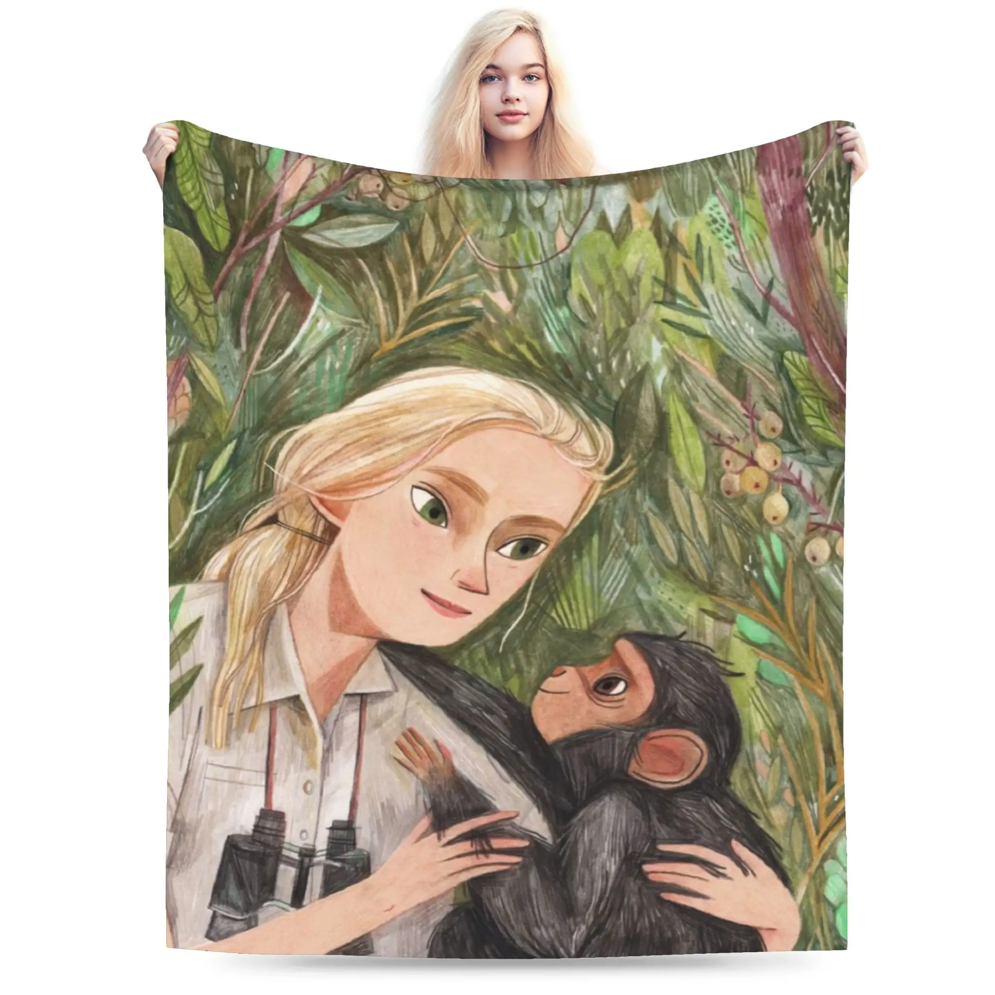 Comfort Jane Goodall Animal Lover Blanket Accessories Sofa Decorative Throw Blankets Ultra-Soft Flannel for Car
Comfort Jane Goodall Animal Lover Blanket Accessories Sofa Decorative Throw Blankets Ultra-Soft Flannel for Car