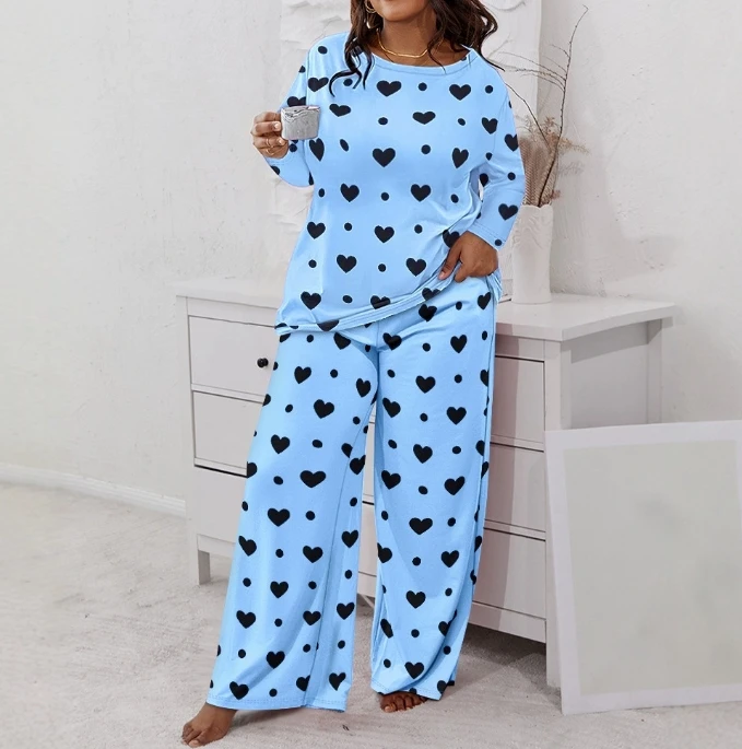 Women's Casual Fashion Suits 2025 Spring Summer Latest Home Letter Long Sleeved Round Neck Pajamas+Plaid Loose Pants Set
Women's Casual Fashion Suits 2025 Spring Summer Latest Home Letter Long Sleeved Round Neck Pajamas+Plaid Loose Pants Set