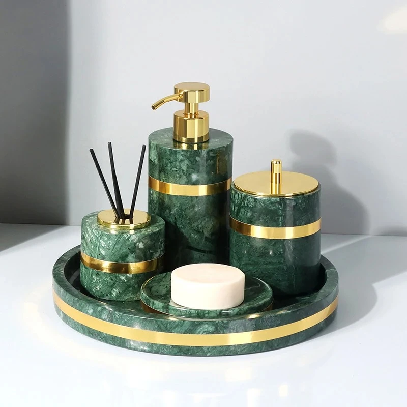 Набор дозаторов для мыла из натурального мрамора и золота индийского зеленого цвета — роскошные аксессуары для ванной комнаты, мыльница, держатель для зубных щеток, декор для отеля
Набор дозаторов для мыла из натурального мрамора и золота индийского зеленого цвета — роскошные аксессуары для ванной комнаты, мыльница, держатель для зубных щеток, декор для отеля