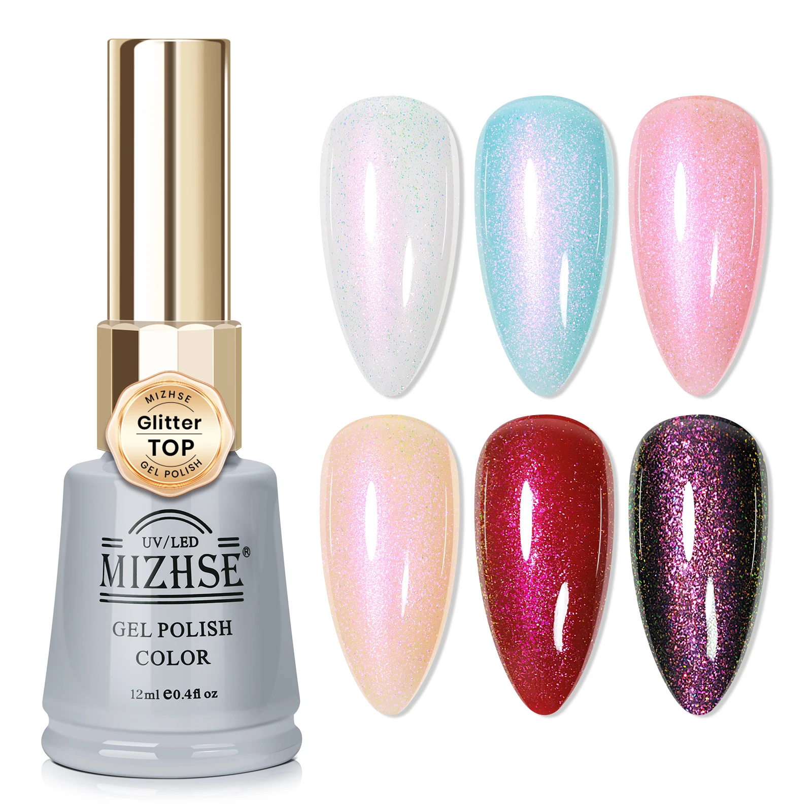 MIZHSE 12ML Glitter Gel Top Coat Polish High Gloss Top Gel Nail Varnish No Wipe Soak Off Semi Permanent Varnish For Nail Art
MIZHSE 12ML Glitter Gel Top Coat Polish High Gloss Top Gel Nail Varnish No Wipe Soak Off Semi Permanent Varnish For Nail Art