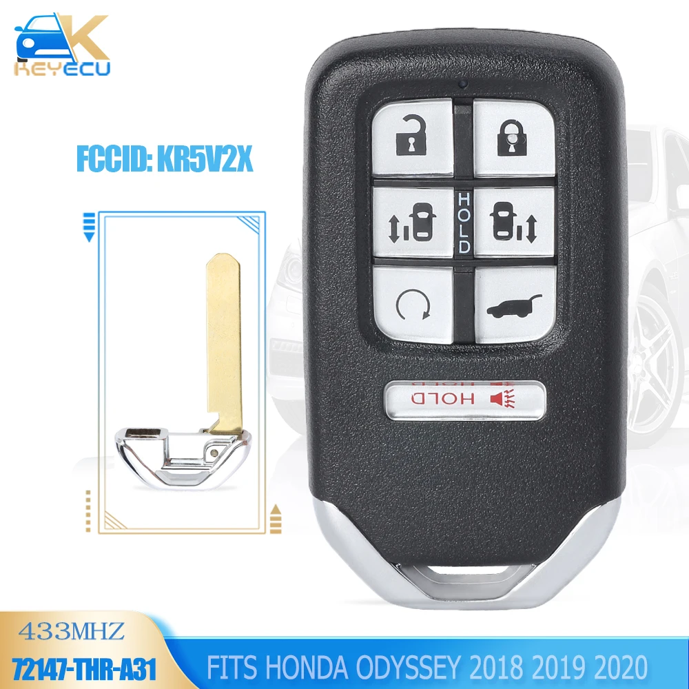 KEYECU KR5V2X 433 МГц 7-кнопочный умный дистанционный автомобильный брелок для Honda Odyssey 2018 2019 2020 Артикул: 72147-THR-A31
KEYECU KR5V2X 433 МГц 7-кнопочный умный дистанционный автомобильный брелок для Honda Odyssey 2018 2019 2020 Артикул: 72147-THR-A31