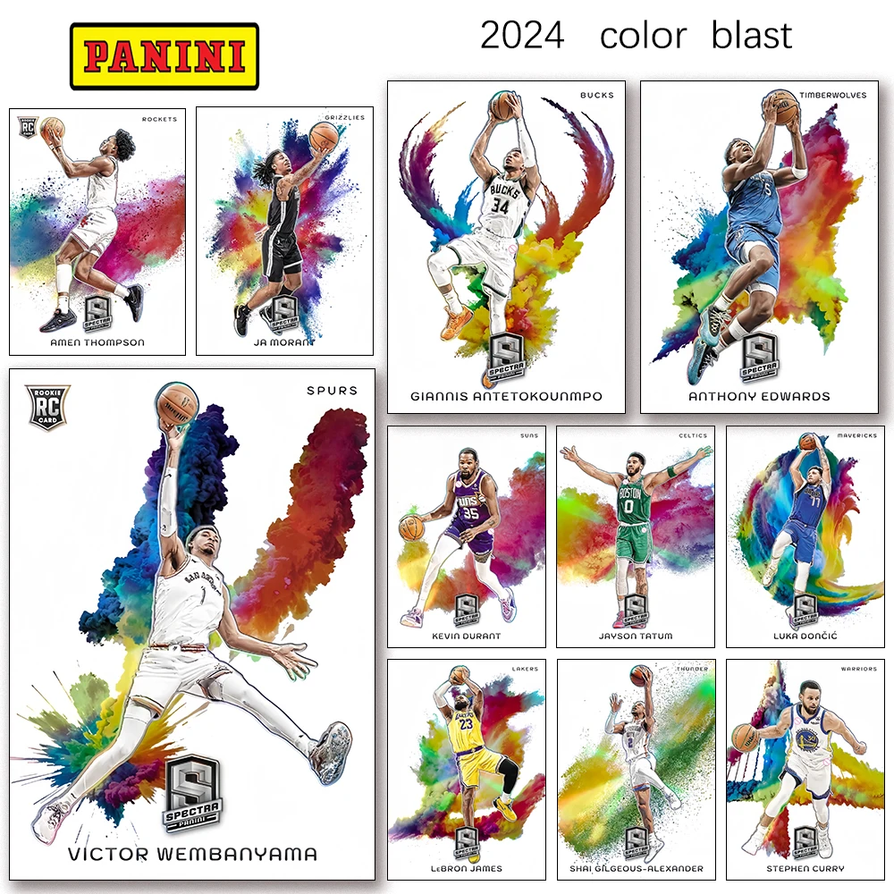 PANINI 2024 basketball colorBLAST DIY homemade Wembanyama Doncic Curry James Edwards Durant Tatum Laser glitter collectible card
PANINI 2024 basketball colorBLAST DIY homemade Wembanyama Doncic Curry James Edwards Durant Tatum Laser glitter collectible card