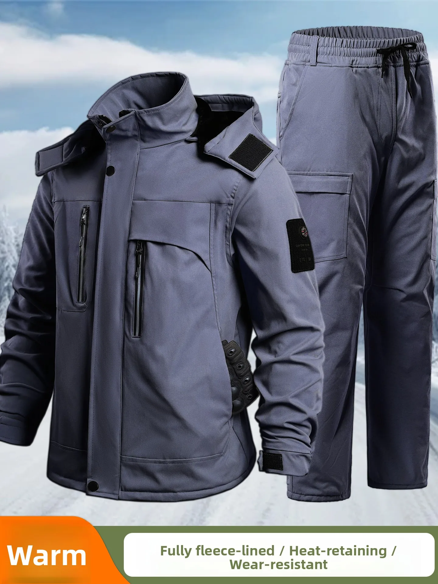 Зимний рабочий костюм Thiened Fce для мужчин: ветрозащитный, водонепроницаемый, для альпинизма, теплый, для защиты труда...
Зимний рабочий костюм Thiened Fce для мужчин: ветрозащитный, водонепроницаемый, для альпинизма, теплый, для защиты труда...