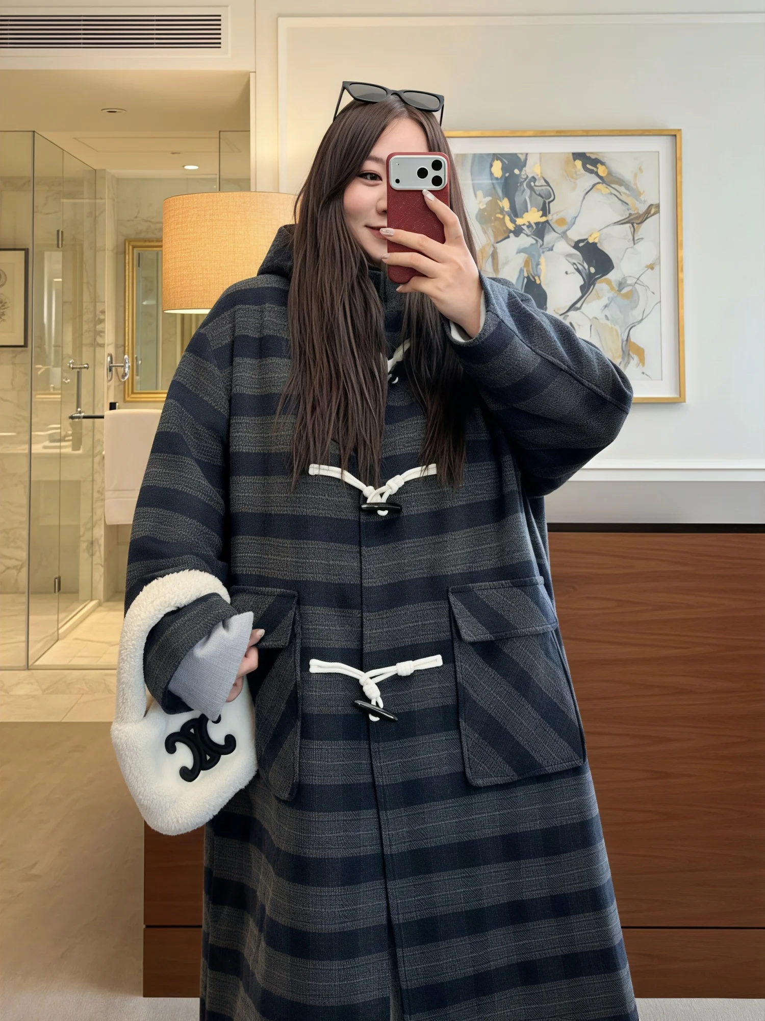 plus Size Winter Coat Long Woolen Casual Button up Slimming Hooded Jacket Thick Sister Korean Style Commute Loose Fit Outerwear
plus Size Winter Coat Long Woolen Casual Button up Slimming Hooded Jacket Thick Sister Korean Style Commute Loose Fit Outerwear