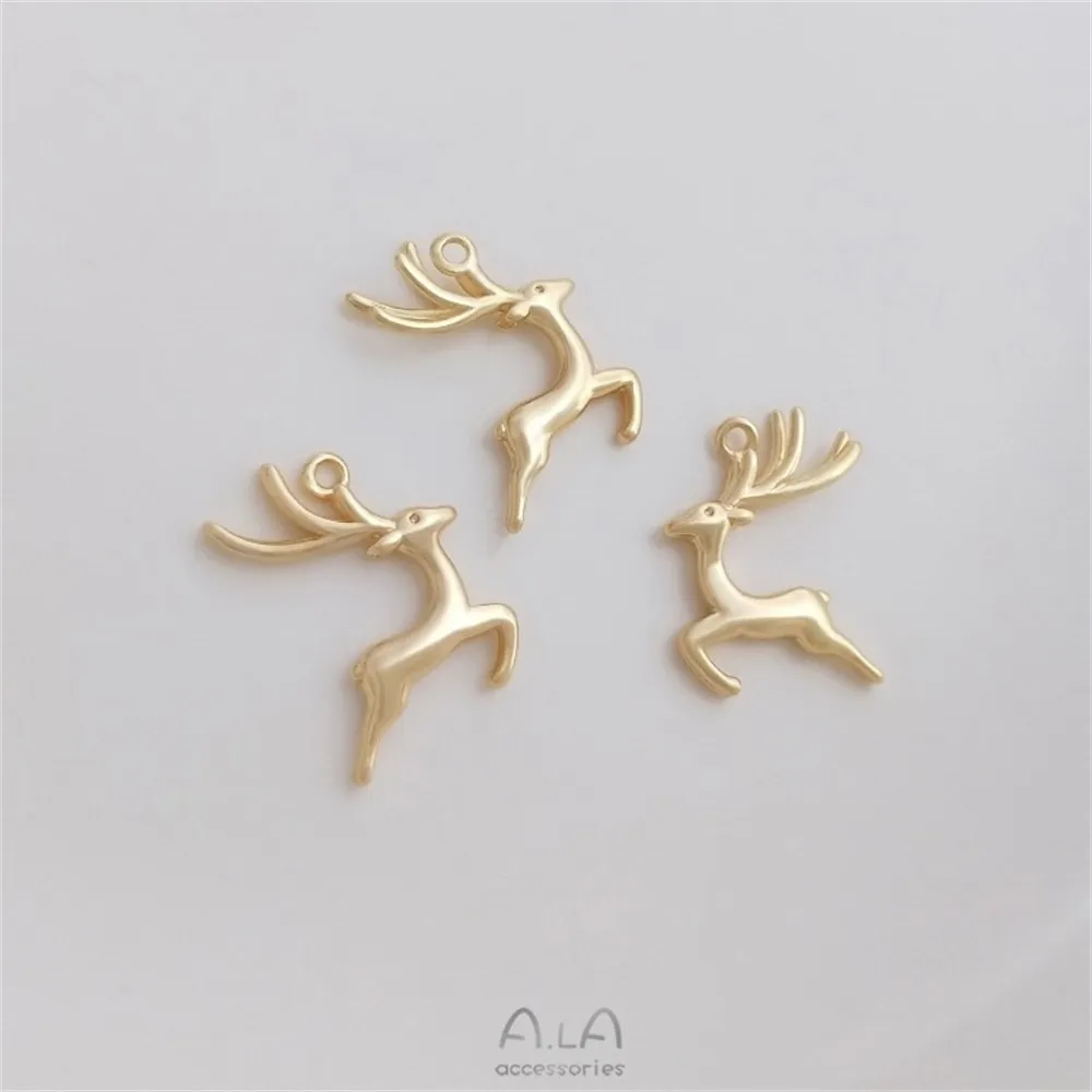 Color Preservation 14K Gold Deer Pendant Copper-plated Real Gold Elk Pendant Handmade Diy Bracelet Necklace Jewelry Pendant
Color Preservation 14K Gold Deer Pendant Copper-plated Real Gold Elk Pendant Handmade Diy Bracelet Necklace Jewelry Pendant