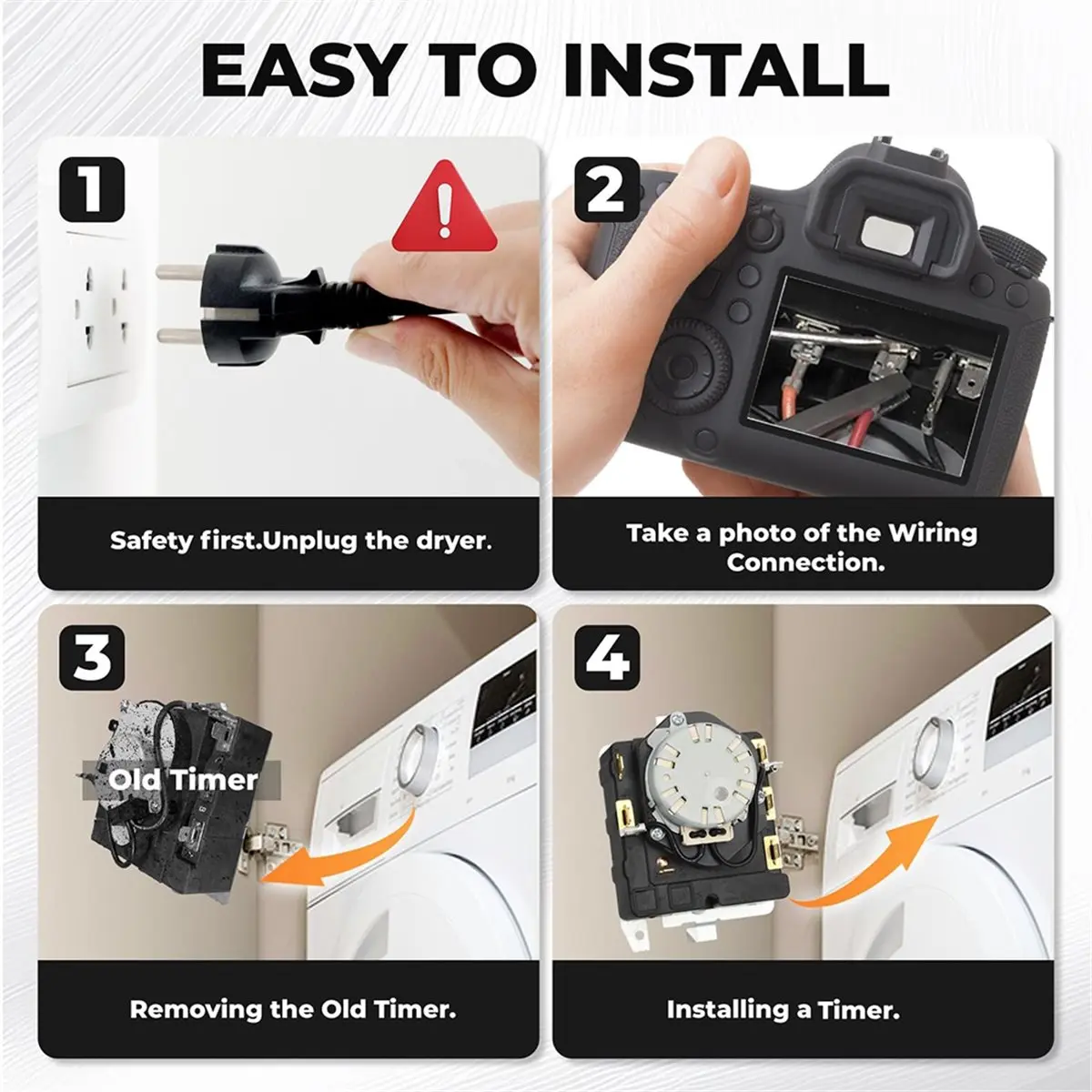 Таймер для сушильной машины WE4M533, замена для WE4M364, 234D1296P005, TMD1EM03, PS8690648, AP5780508
Таймер для сушильной машины WE4M533, замена для WE4M364, 234D1296P005, TMD1EM03, PS8690648, AP5780508