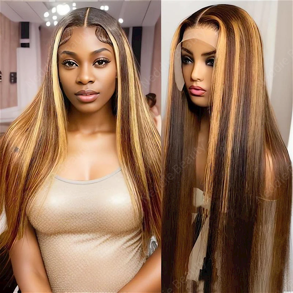 Colored Wigs Human Hair Full End 100% Highlight Transparent PrePlucked Brazilian Straight HD Lace Frontal Wig 40 Inch For Women
Colored Wigs Human Hair Full End 100% Highlight Transparent PrePlucked Brazilian Straight HD Lace Frontal Wig 40 Inch For Women