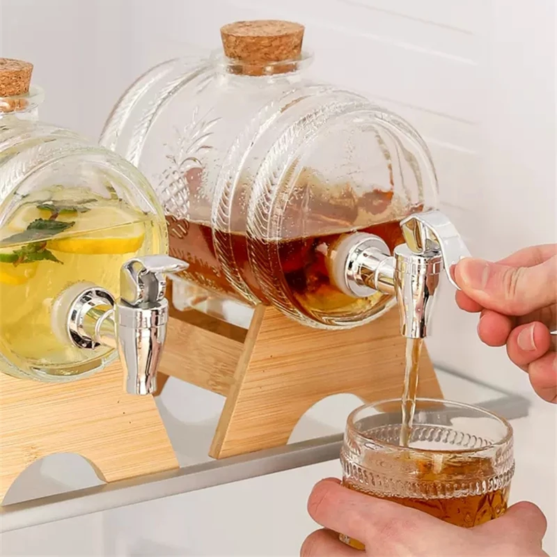 Big Capacity Glass Drink Bucket with Faucet, Wooden Stopper Cover, Sealed Fruit, Tea Juice, Household Refrigerator, Water Kettle
Big Capacity Glass Drink Bucket with Faucet, Wooden Stopper Cover, Sealed Fruit, Tea Juice, Household Refrigerator, Water Kettle
