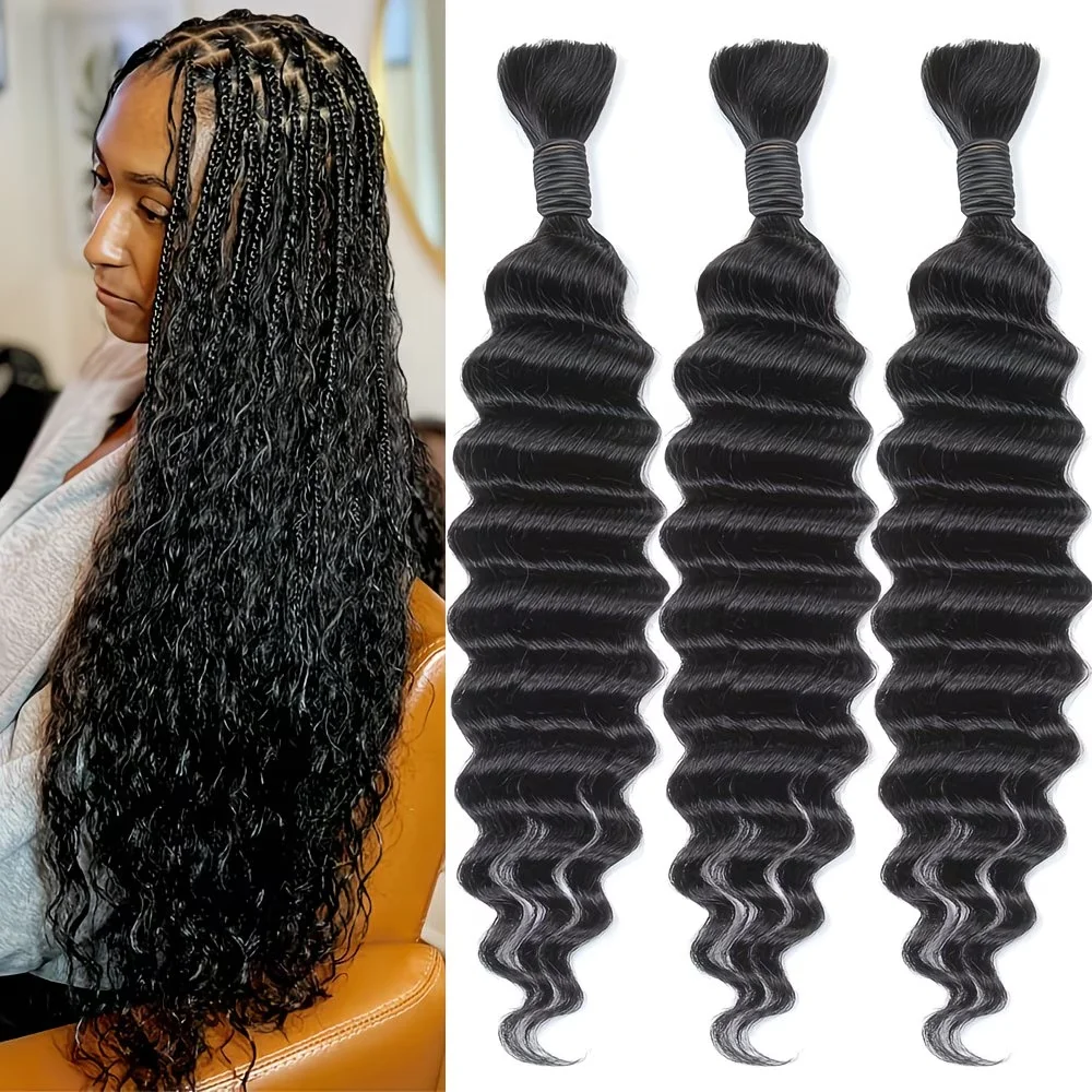 Curly Boho Hair For Braiding Knotless 12A Deep Wave Bulk Wet And Wavy Braiding Hair Curly 60g/PC 30 40 Inch Human Braiding Hair
Curly Boho Hair For Braiding Knotless 12A Deep Wave Bulk Wet And Wavy Braiding Hair Curly 60g/PC 30 40 Inch Human Braiding Hair