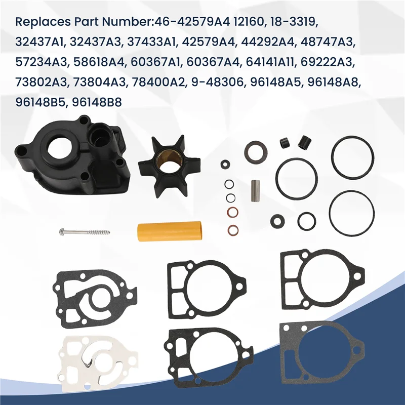 46-96148A8 Ремкомплект крыльчатки водяного насоса для подвесного мотора Mercury V6 150-225 л.с. 46-42579A4 46-96148A5
46-96148A8 Ремкомплект крыльчатки водяного насоса для подвесного мотора Mercury V6 150-225 л.с. 46-42579A4 46-96148A5