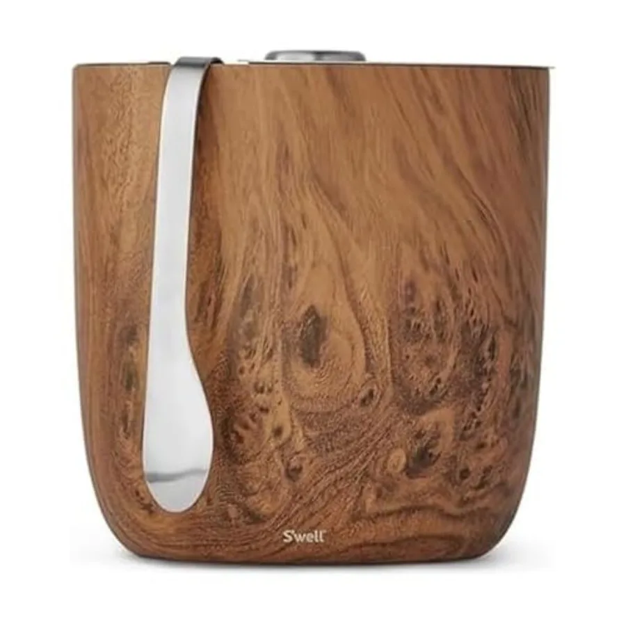 S'well Stainless Steel Ice Bucket with Tongs, Capacity, Pattern Finish, Triple-Layer Vacuum Insulated to Keep Ice Colder Longer
S'well Stainless Steel Ice Bucket with Tongs, Capacity, Pattern Finish, Triple-Layer Vacuum Insulated to Keep Ice Colder Longer