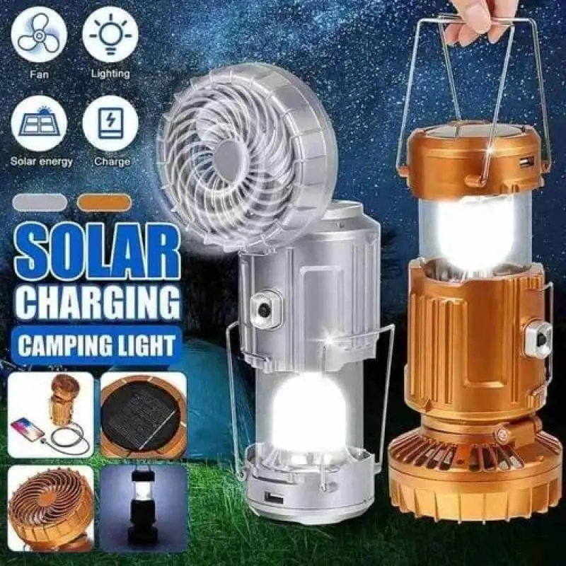 Multifunctional Led Camping Light Rechargeable Camping Lamp Solar Power Charging Portable Fan Lantern Emergency Outdoor Lighting
Multifunctional Led Camping Light Rechargeable Camping Lamp Solar Power Charging Portable Fan Lantern Emergency Outdoor Lighting