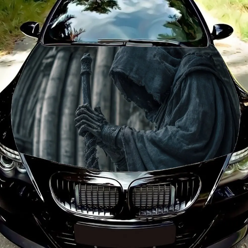 Hooded Reaper Car Hood Sticker PVC Self Waterproof Stick, Striking Auto Exterior Accessories Decor Protect Gift for Car Lover
Hooded Reaper Car Hood Sticker PVC Self Waterproof Stick, Striking Auto Exterior Accessories Decor Protect Gift for Car Lover