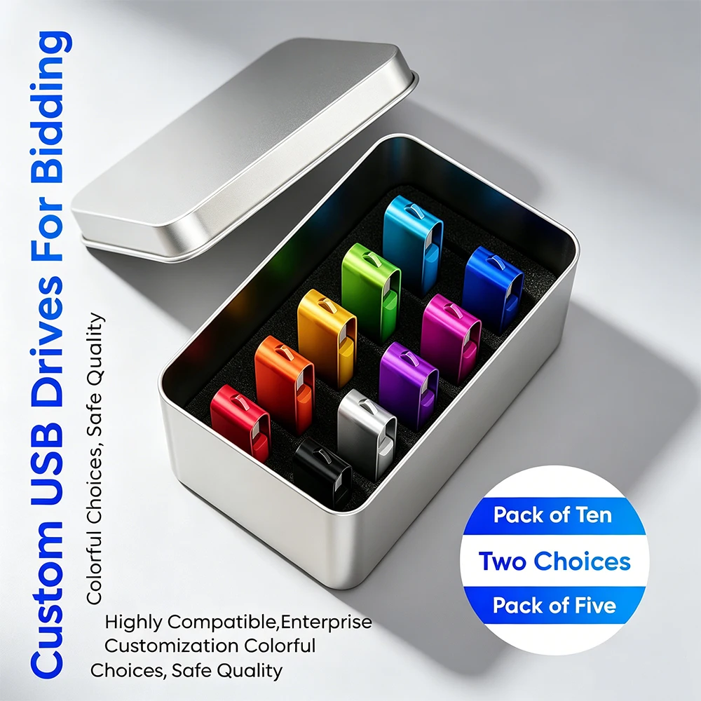 10pieces USB Flash Drive 128GB Metal Box Pen Drive 64GB Wholesale Pendrive 32GB Blue Red Purple Black Memory Stick 16GB
10pieces USB Flash Drive 128GB Metal Box Pen Drive 64GB Wholesale Pendrive 32GB Blue Red Purple Black Memory Stick 16GB