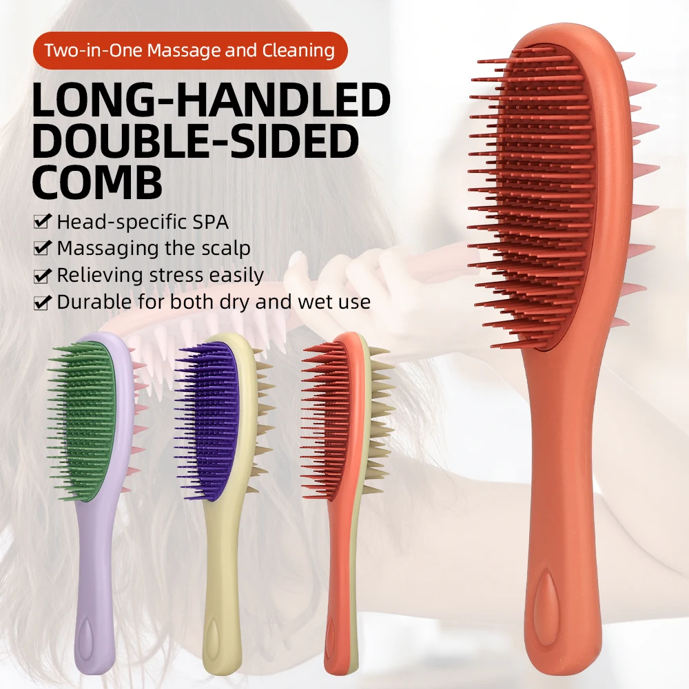 Silicone Shampoo Brush & Scalp Massager - 2-in-1 Dual-Sided Head Washing Comb, Waterproof Hair Bath Accessories
Silicone Shampoo Brush & Scalp Massager - 2-in-1 Dual-Sided Head Washing Comb, Waterproof Hair Bath Accessories
