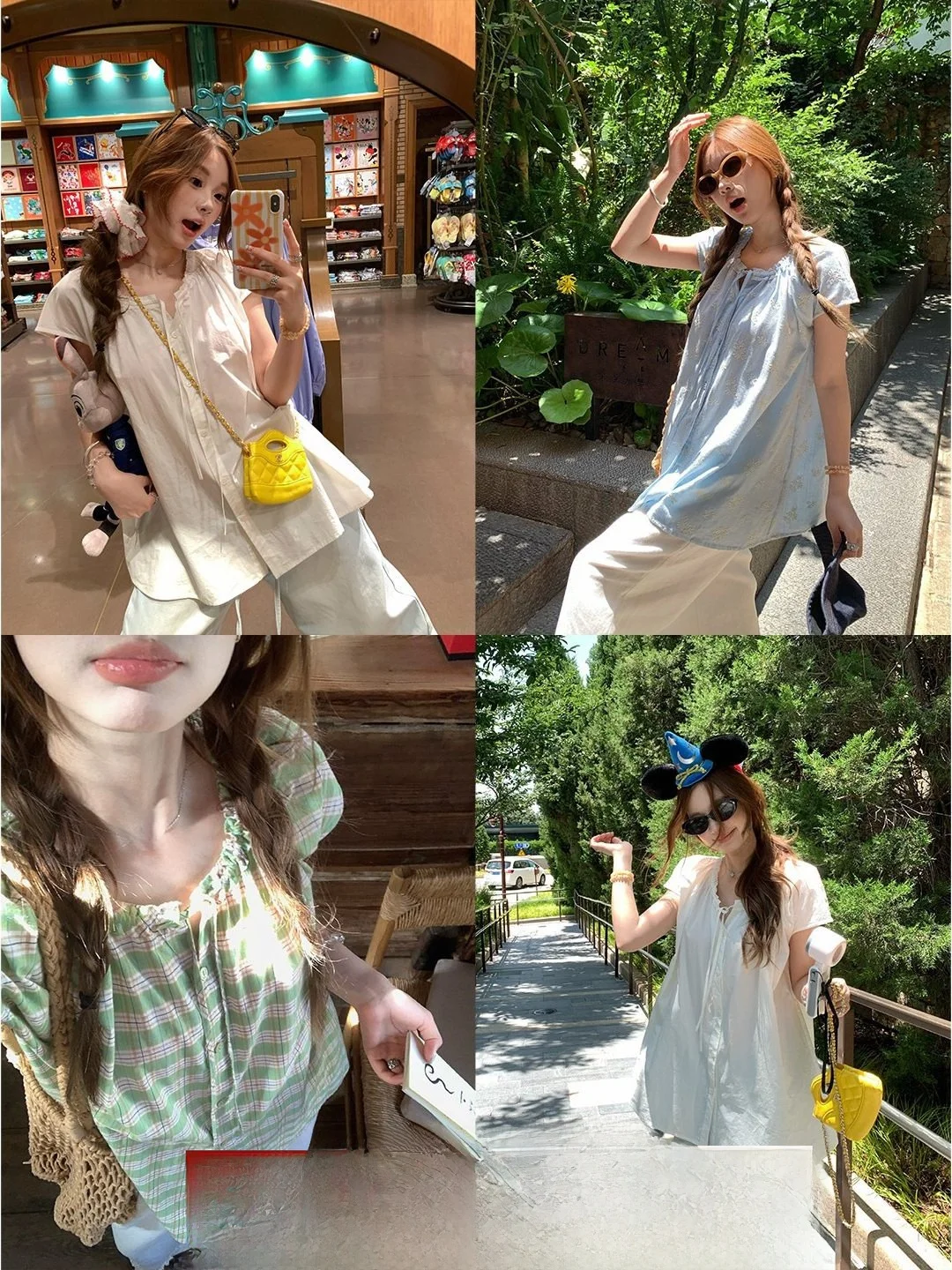 Sweet Style Cotton Shirt with Bowtie Short Sleeve Gingham Pattern round Neck Button Closure Loose Fit Women's Summer Top
Sweet Style Cotton Shirt with Bowtie Short Sleeve Gingham Pattern round Neck Button Closure Loose Fit Women's Summer Top
