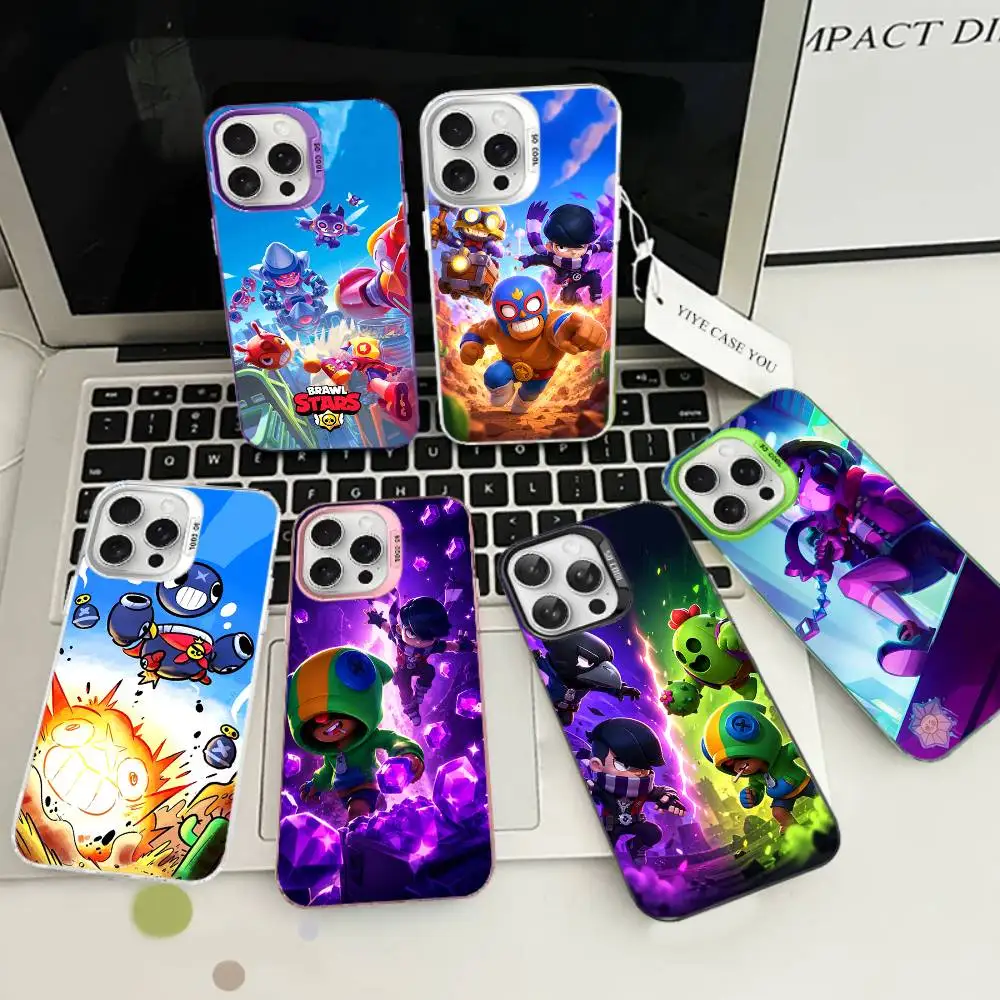 Cartoon Game B-Brawls Phone Case For iPhone 17 16 15 14 11 12 13 Pro Max Plus Pro Colored Silver Cover
Cartoon Game B-Brawls Phone Case For iPhone 17 16 15 14 11 12 13 Pro Max Plus Pro Colored Silver Cover