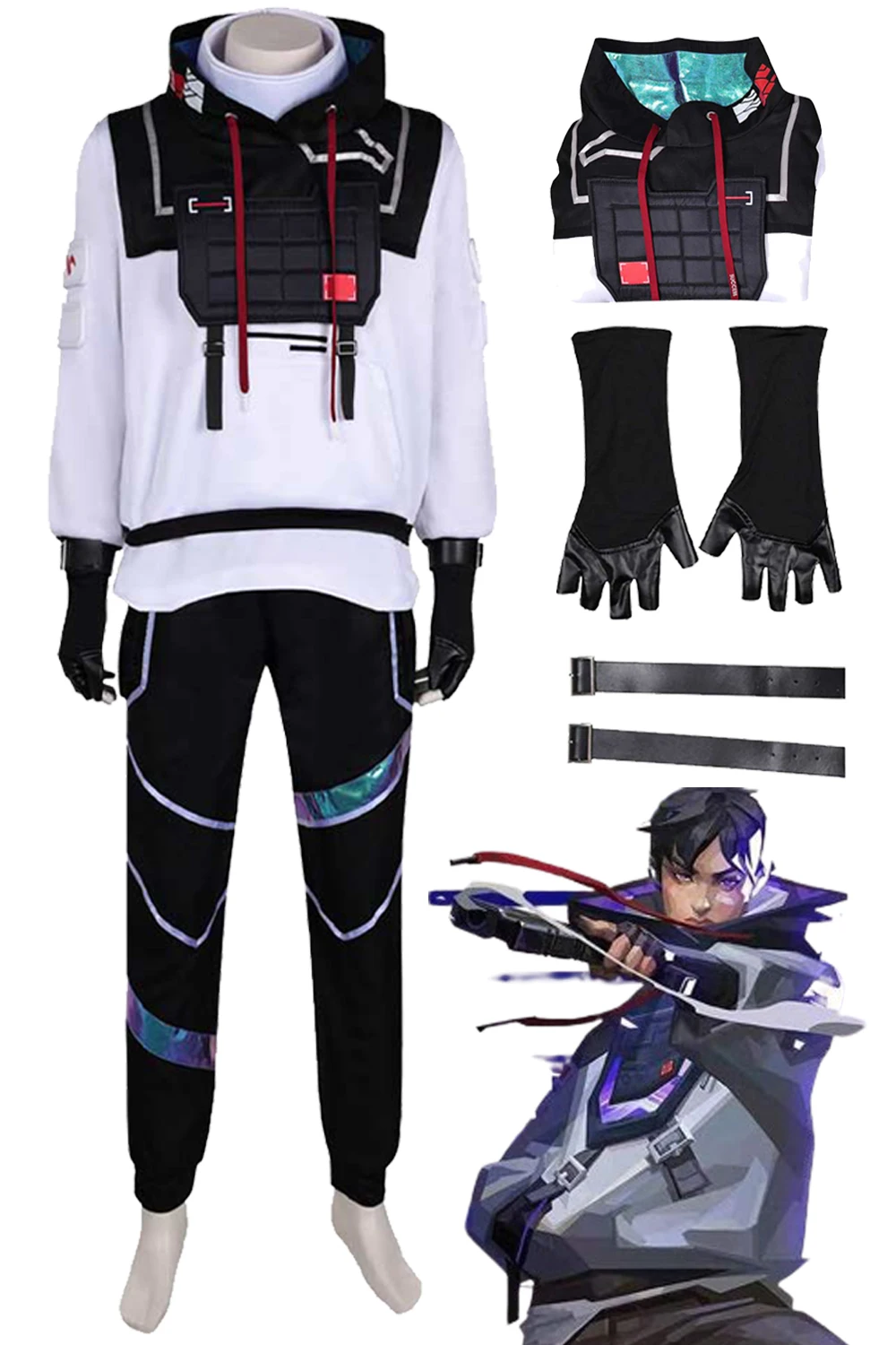 ISO Cosplay Fantasy Outfits Wristband Golves Set Game Valorant Costume Disguise Boys Adult Male Halloween Roleplay Fantasia Suit
ISO Cosplay Fantasy Outfits Wristband Golves Set Game Valorant Costume Disguise Boys Adult Male Halloween Roleplay Fantasia Suit