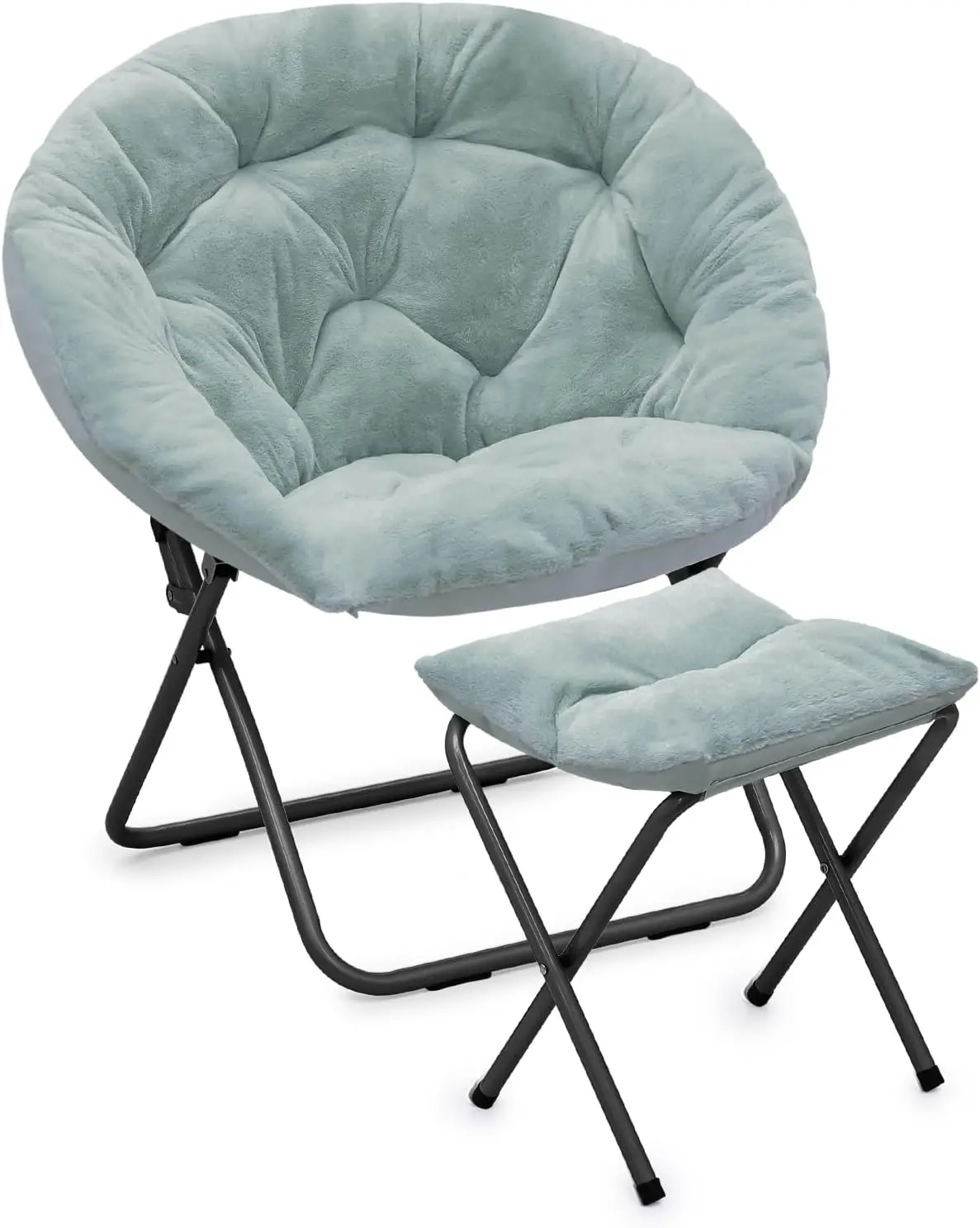Oversized Saucer Chair With Ottoman, Comfy Lazy Chair For Bedroom Living Room, Folding Round Cozy Moon Chair Metal Frame
Oversized Saucer Chair With Ottoman, Comfy Lazy Chair For Bedroom Living Room, Folding Round Cozy Moon Chair Metal Frame