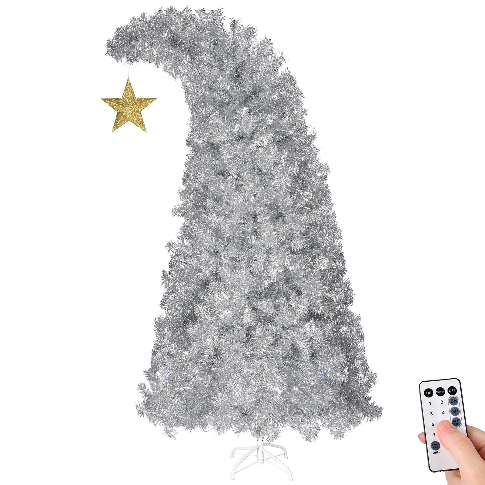 Искусственная елка 1,8 м (6 футов) с 900 ветками и LED-подсветкой, металлическая подставка, для праздничного сезона
Искусственная елка 1,8 м (6 футов) с 900 ветками и LED-подсветкой, металлическая подставка, для праздничного сезона
