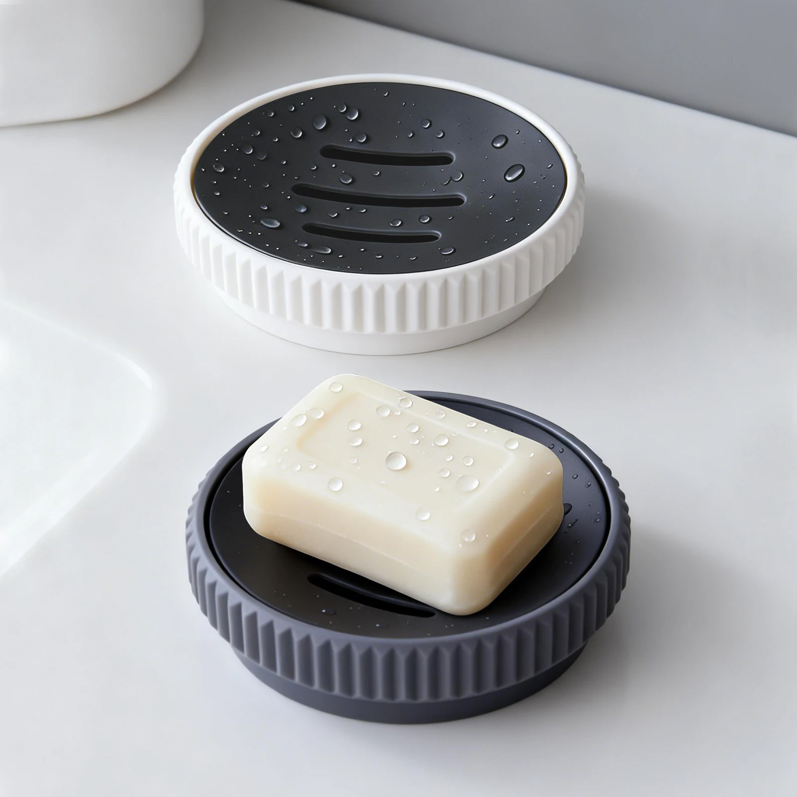 BATHLUX Premium Double Layer Soap Dish ABS Rubber Paint Coating Vertical Stripe Waterproof Soap Holder Drain Tray for Bathroom
BATHLUX Premium Double Layer Soap Dish ABS Rubber Paint Coating Vertical Stripe Waterproof Soap Holder Drain Tray for Bathroom