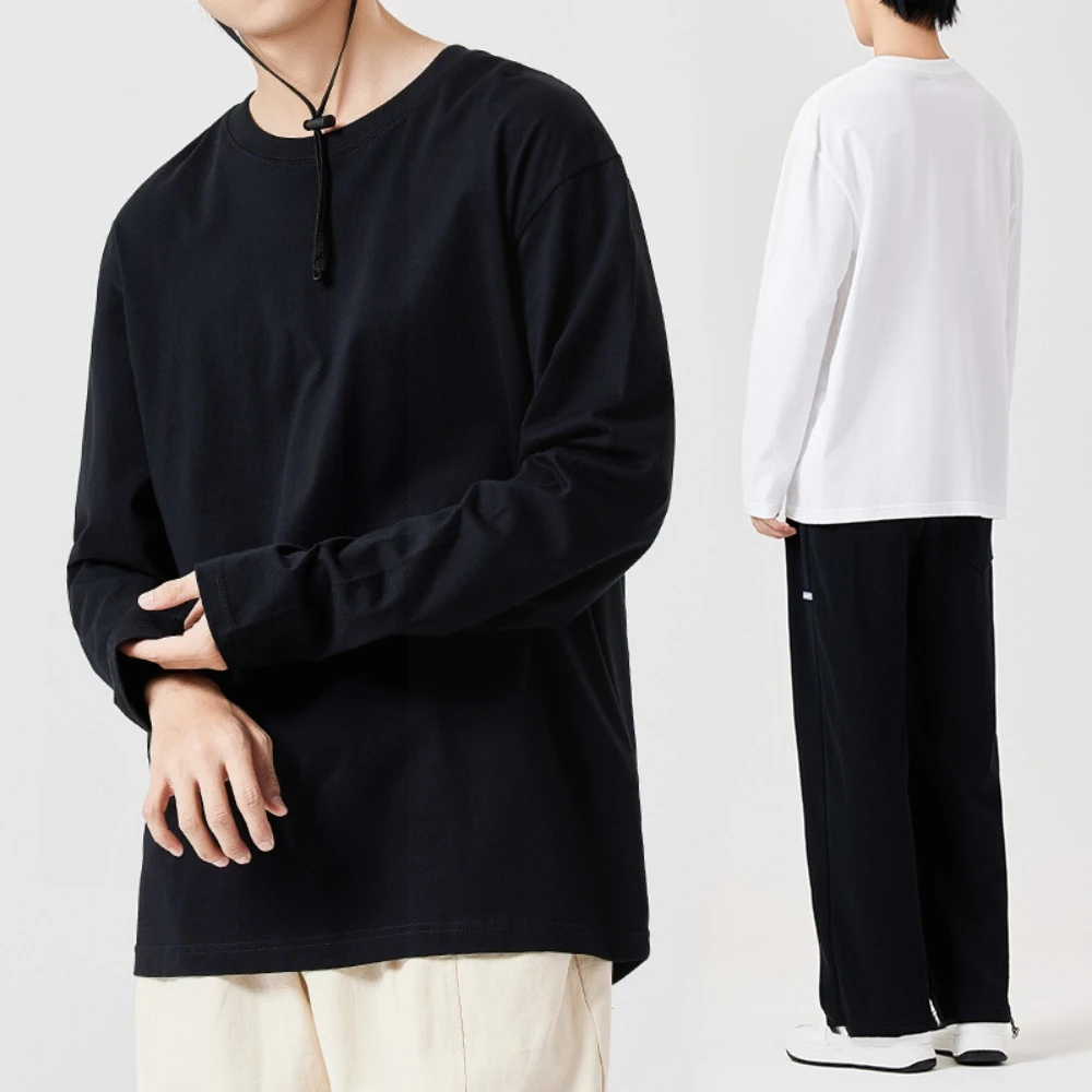 Fashion Solid Color Long Sleeve T Shirt Cotton Undershirt Unisex Basic T-Shirt Oversized Pullover Couple Tees Tops Spring Autumn
Fashion Solid Color Long Sleeve T Shirt Cotton Undershirt Unisex Basic T-Shirt Oversized Pullover Couple Tees Tops Spring Autumn