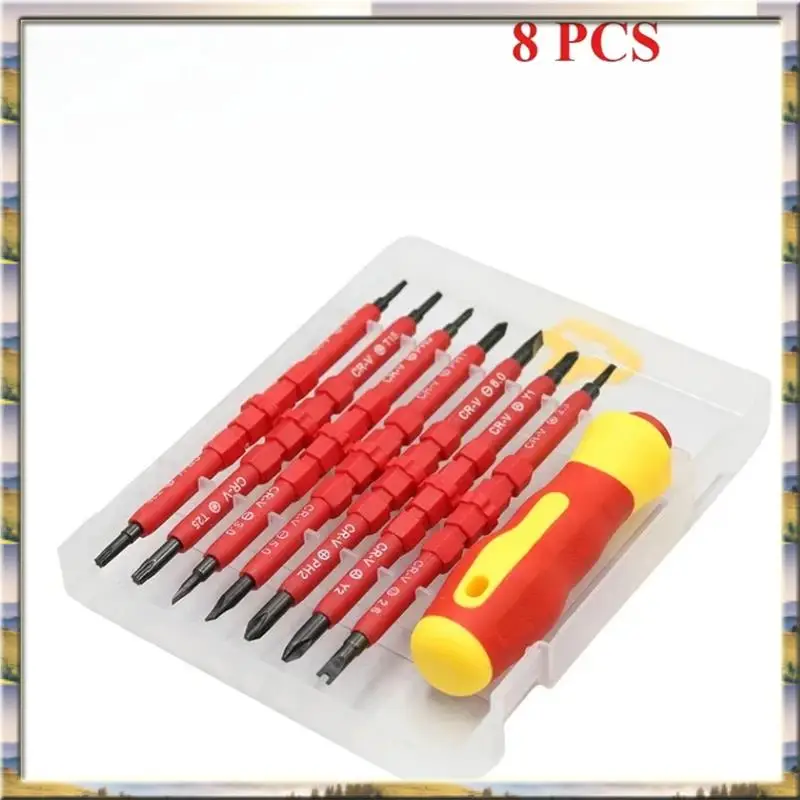 AA46 Горячий-профессиональный набор изолированных отверток VDE 1000 В, магнитные шлицевые биты для ремонта электрооборудования, набор из 8 шт.
AA46 Горячий-профессиональный набор изолированных отверток VDE 1000 В, магнитные шлицевые биты для ремонта электрооборудования, набор из 8 шт.