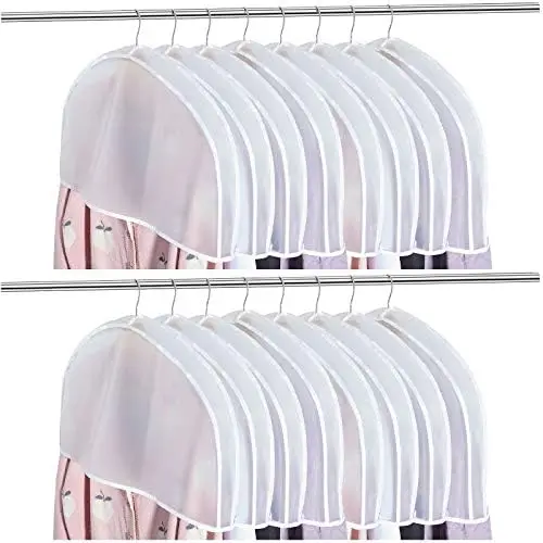 Patelai 16 Pcs 2" Gusseted Shoulder Clothes Covers - 24" x 12" Plastic Dust Protectors for Suits, Coats, Jackets (Translucent)
Patelai 16 Pcs 2" Gusseted Shoulder Clothes Covers - 24" x 12" Plastic Dust Protectors for Suits, Coats, Jackets (Translucent)