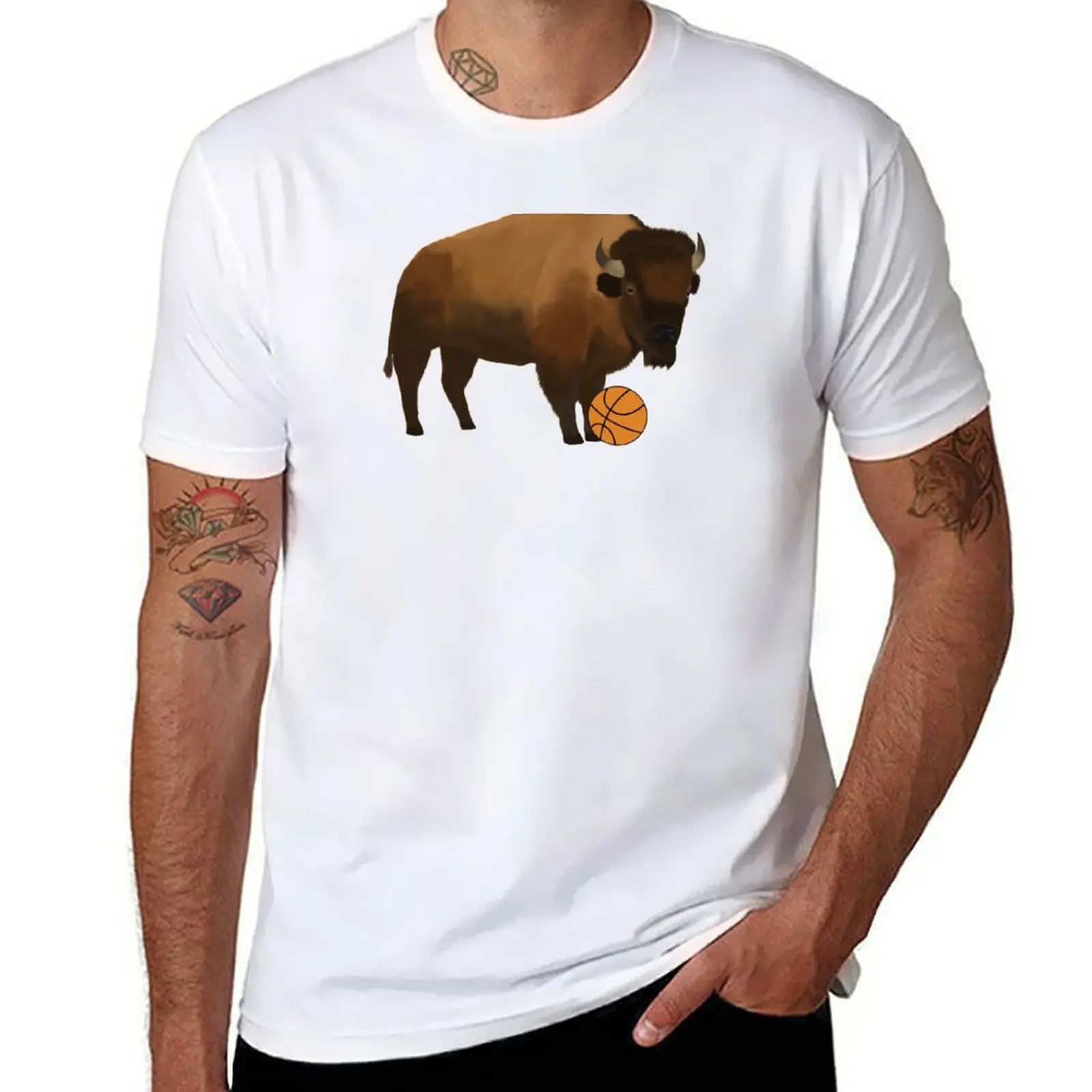 Basketball Bison T-Shirt t shirts for man graphic funny t shirt man cotton T-Shirt
Basketball Bison T-Shirt t shirts for man graphic funny t shirt man cotton T-Shirt