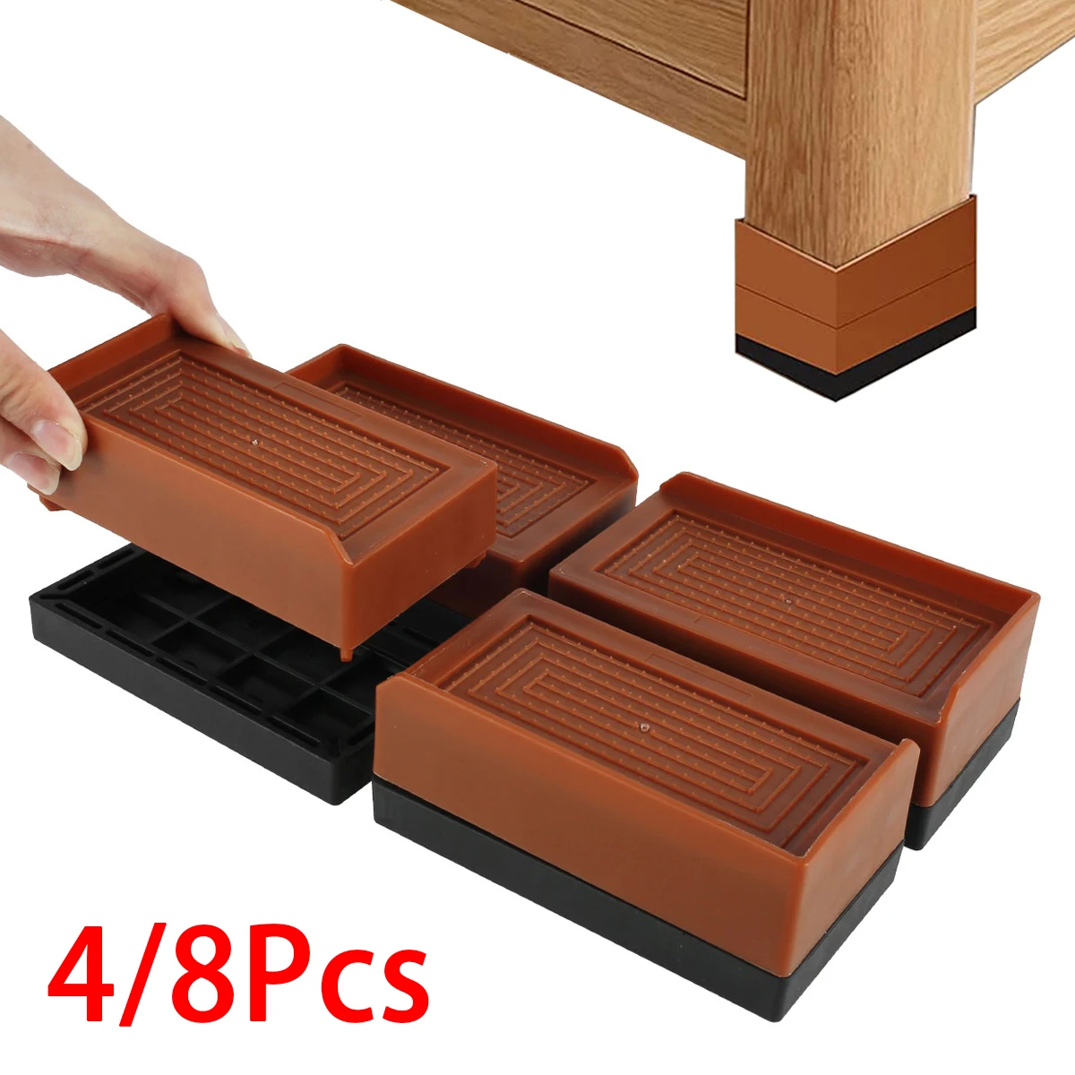 4/8Pcs Bed Risers Heavy Duty Adjustable Furniture Risers Stackable Desk Lifts Leg Extenders with Anti Slip Pad for Table Sofa
4/8Pcs Bed Risers Heavy Duty Adjustable Furniture Risers Stackable Desk Lifts Leg Extenders with Anti Slip Pad for Table Sofa