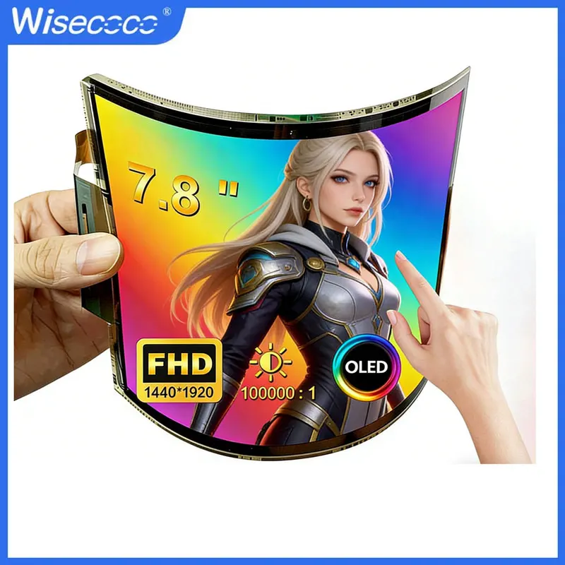 7.8 inch Flexible AMOLED Display Touch Screen FHD 1920x1440 OLED MIPI Type-C Drive Board For Raspberry Pi Prototype Demo Slim
7.8 inch Flexible AMOLED Display Touch Screen FHD 1920x1440 OLED MIPI Type-C Drive Board For Raspberry Pi Prototype Demo Slim