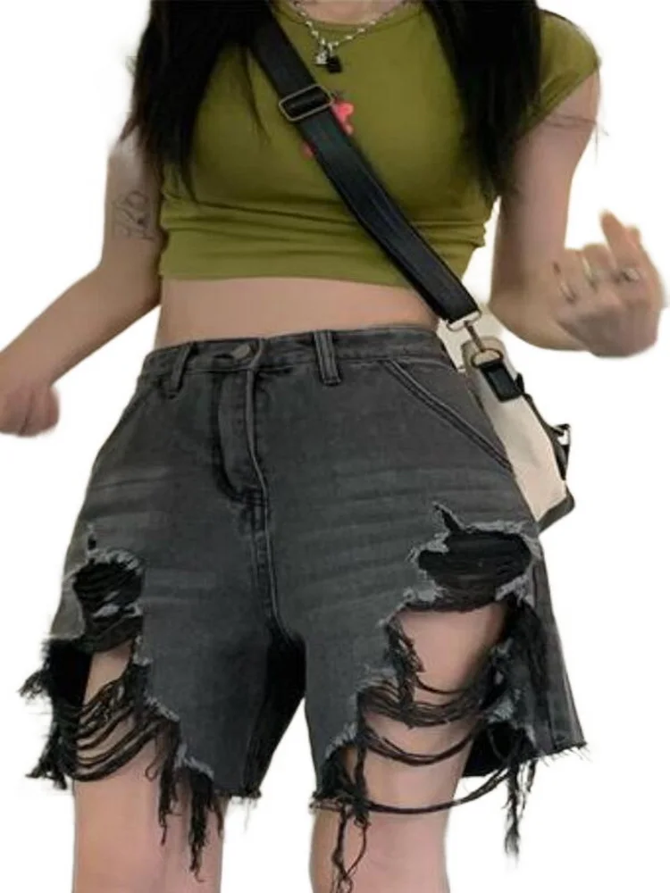 Summer High Waist Sexy Big Hole Jeans Loose Denim Five-Point Jeans Large Size Wide-Leg Pants
Summer High Waist Sexy Big Hole Jeans Loose Denim Five-Point Jeans Large Size Wide-Leg Pants