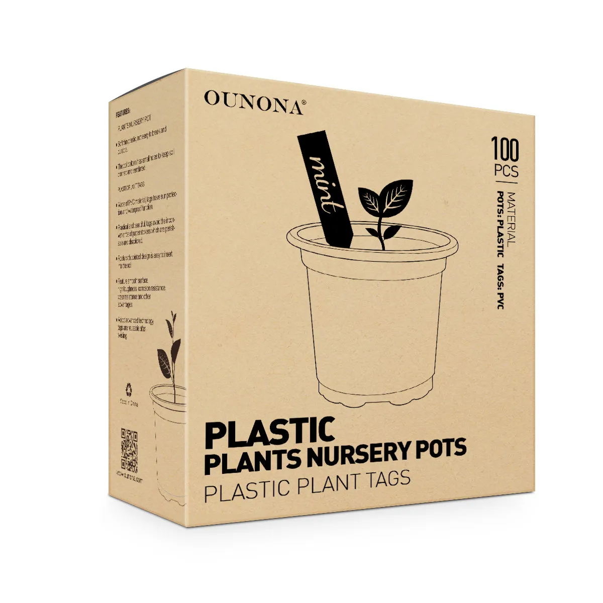 100Pcs Plastic Nursery Pots Lightweight Strong Breathable Drainage Bottom for Herb Flower Seedlings Transplanting Indoor Outdoor
100Pcs Plastic Nursery Pots Lightweight Strong Breathable Drainage Bottom for Herb Flower Seedlings Transplanting Indoor Outdoor