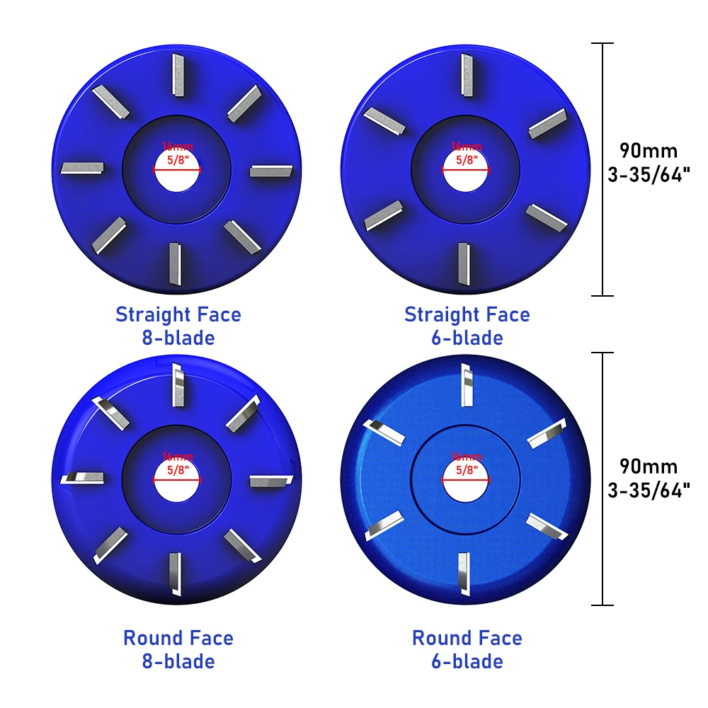 90mm Wood Carving Disc 16mm Bore Angle Grinder Disc for Wood Grinding Tea Tray Carving Polishing Woodworking Milling Cutter Tool
90mm Wood Carving Disc 16mm Bore Angle Grinder Disc for Wood Grinding Tea Tray Carving Polishing Woodworking Milling Cutter Tool