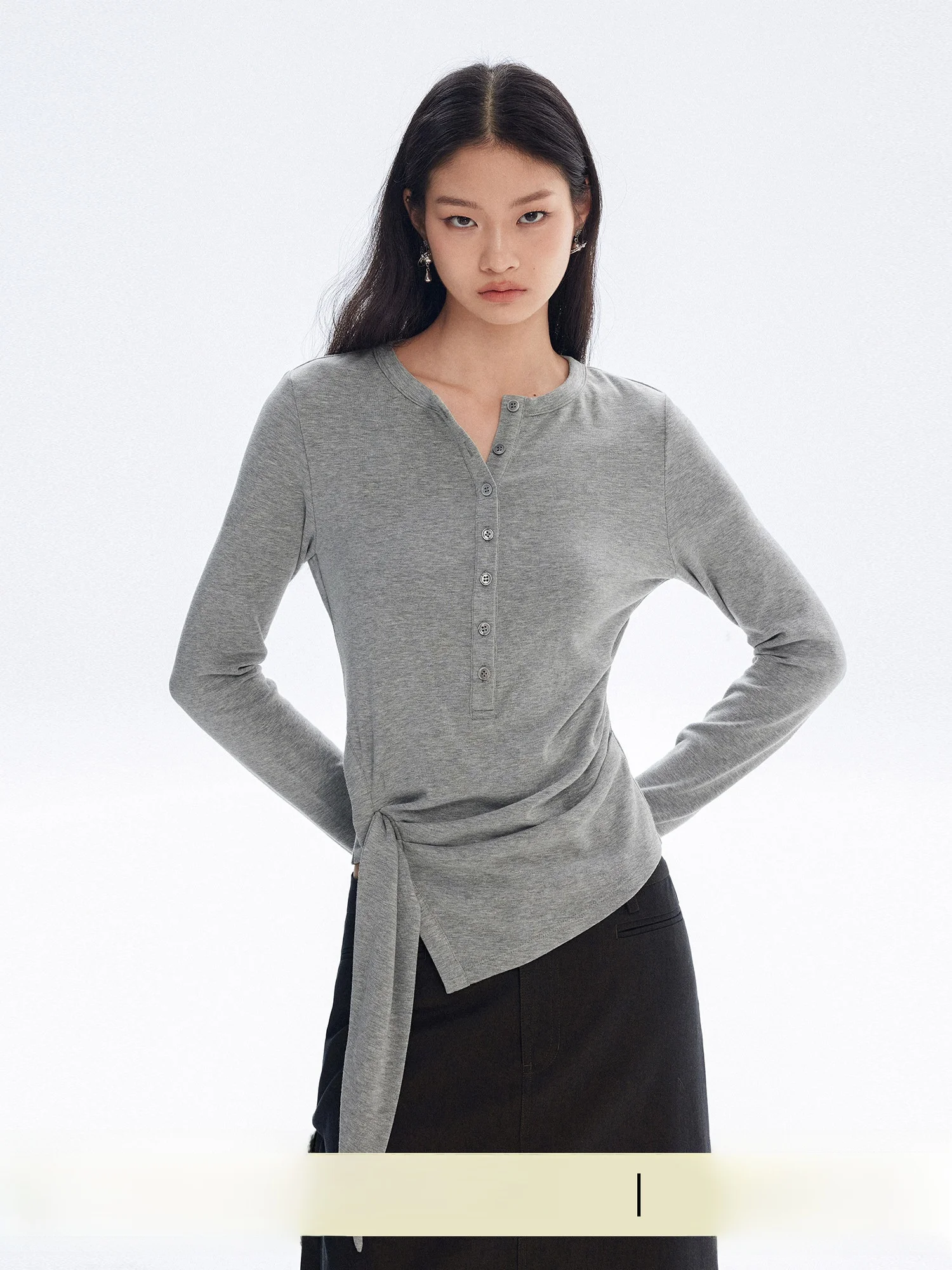 Spring Early Season Slim Fit Long Sve Henry Collar T-irt Women Asymmetric Sa Casual Sle Universal Size Color
Spring Early Season Slim Fit Long Sve Henry Collar T-irt Women Asymmetric Sa Casual Sle Universal Size Color