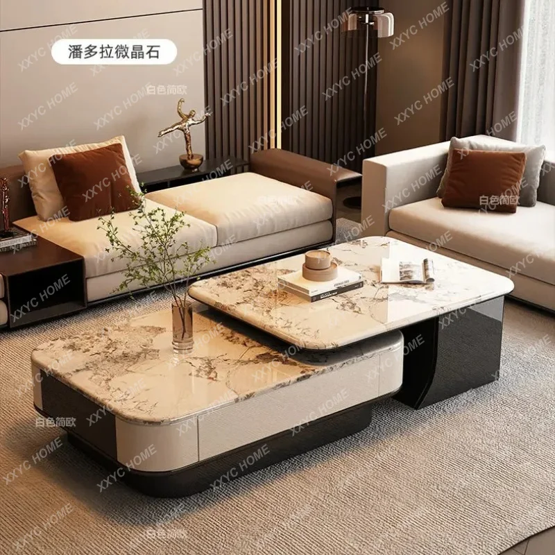 Light luxury high-end villa living room home modern high and low combination coffee table 2026 new telescopic coffee table
Light luxury high-end villa living room home modern high and low combination coffee table 2026 new telescopic coffee table