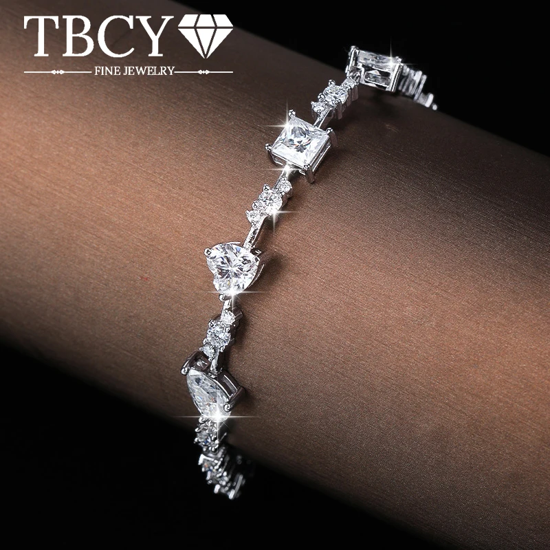 TBCYD 6.07CT Теннисный браслет из муассанита для женщин, стерлинговое серебро 925 пробы, блестящая роскошная пластина высшего качества, свадебные украшения 18 карат
TBCYD 6.07CT Теннисный браслет из муассанита для женщин, стерлинговое серебро 925 пробы, блестящая роскошная пластина высшего качества, свадебные украшения 18 карат