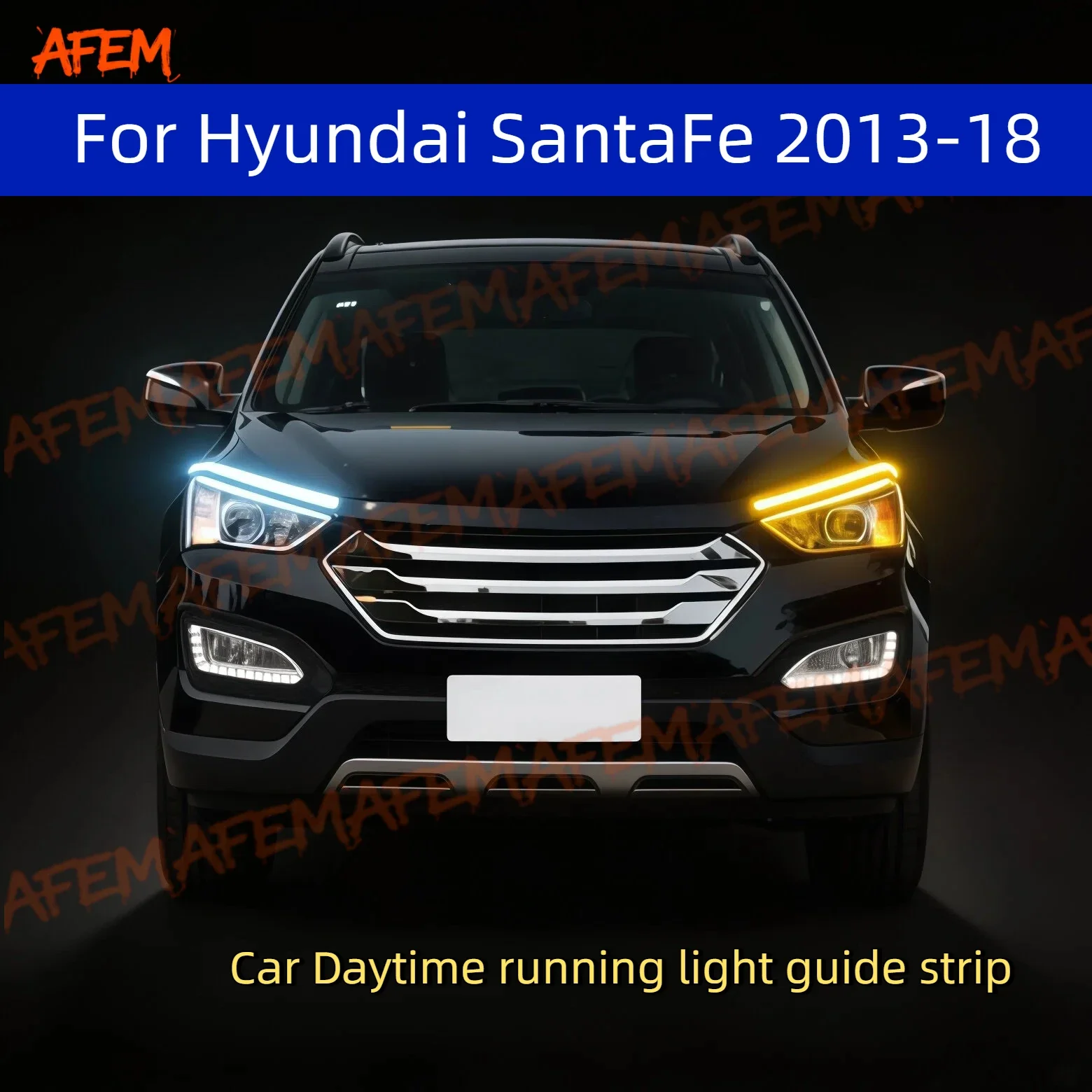 2Pcs 12V Led Guide Strip Headlight For Car Daytime Running Lights Turn Signal DRL Car Modification For Hyundai SantaFe 2013-2018
2Pcs 12V Led Guide Strip Headlight For Car Daytime Running Lights Turn Signal DRL Car Modification For Hyundai SantaFe 2013-2018