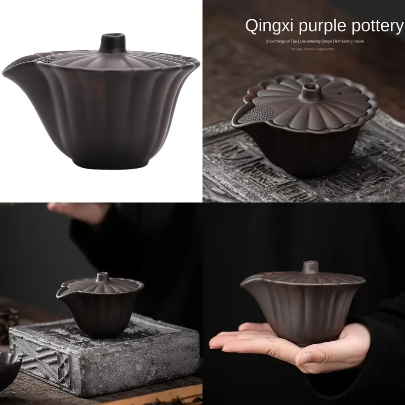 【CHIMU HOME】 Qingxi Purple Retro Japanese Porcelain Gaiwan for Japanese Retro Ceramic Kung Fu Set with Petals Pot for
【CHIMU HOME】 Qingxi Purple Retro Japanese Porcelain Gaiwan for Japanese Retro Ceramic Kung Fu Set with Petals Pot for